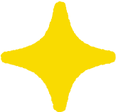 Ein leuchtend gelber, vierzackiger Stern auf hellgrauem Hintergrund symbolisiert Hoffnung und Orientierung.